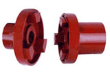 Pump with three claw coupling