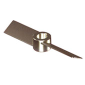 Oblique paddle type agitator