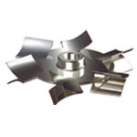 Shaped disc turbine turbo agit